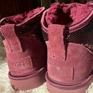 UGG Burgundy Ankle Boots